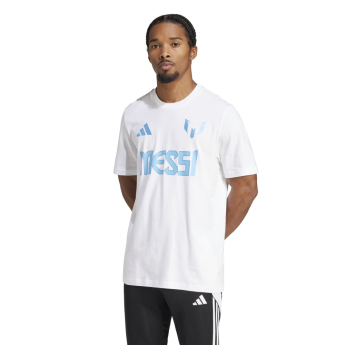 Lionel Messi мъжка тениска MESSI Name and number white