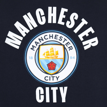 Manchester City детски суитшърт с качулка Hoody navy