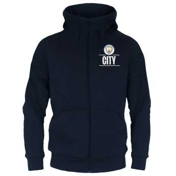 Manchester City мъжки суитшърт с качулка SLab zip navy