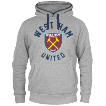 West Ham United мъжки суитшърт с качулка graphic grey
