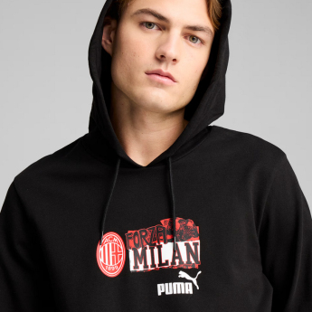 AC Milan мъжки суитшърт с качулка ftblNRGY black