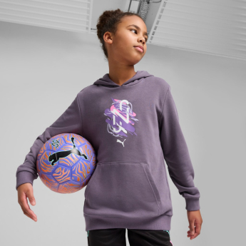 Neymar Jr детски суитшърт с качулка NEYMAR JR Creativity purple