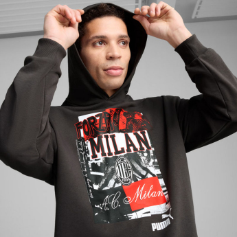 AC Milan мъжки суитшърт с качулка ftblNRGY gray