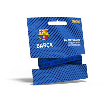 FC Barcelona детска гумена гривна Locked blue