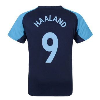 Manchester City детска футболна фланелка Navy Haaland