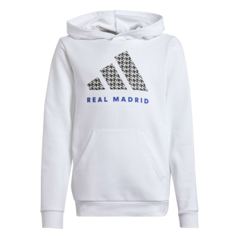 Real Madrid CF детски суитшърт с качулка Graphic white