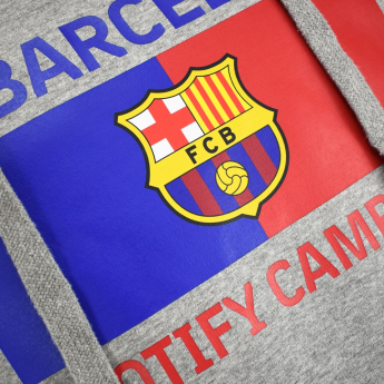 FC Barcelona мъжки суитшърт с качулка Bandera grey