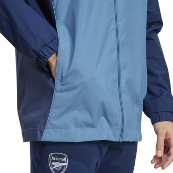 Arsenal FC мъжко яке с качулка Allweather blue