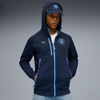 Manchester City мъжки суитшърт с качулка Pumatech navy