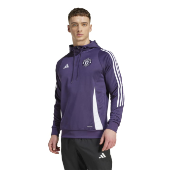 Manchester United мъжки суитшърт с качулка Track purple