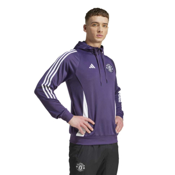 Manchester United мъжки суитшърт с качулка Track purple