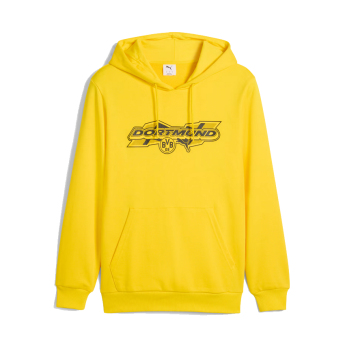 Borussia Dortmund мъжки суитшърт с качулка FtblCulture yellow