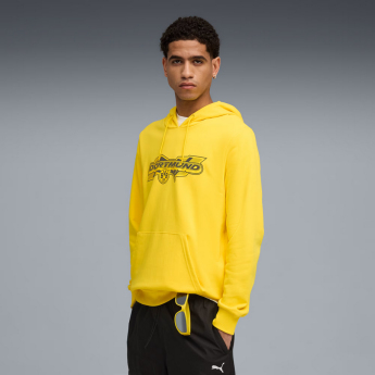 Borussia Dortmund мъжки суитшърт с качулка FtblCulture yellow