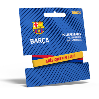 FC Barcelona детска гумена гривна Locked yellow