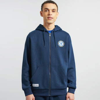 Chelsea FC мъжки суитшърт с качулка Full Zip navy