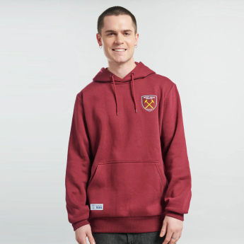 West Ham United мъжки суитшърт с качулка Crest claret