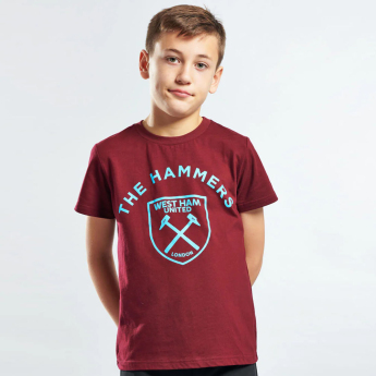 West Ham United детска тениска Graphic claret