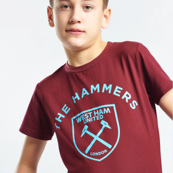West Ham United детска тениска Graphic claret