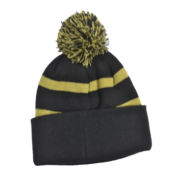 Arsenal FC зимна шапка Bobble Stripe gold