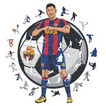 FC Barcelona дървен пъзел Lewandowski 270 pcs