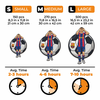 FC Barcelona дървен пъзел Pedri 150 pcs
