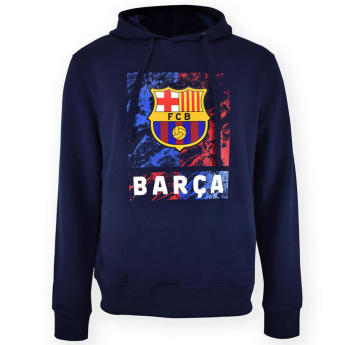 FC Barcelona мъжки суитшърт с качулка Marble