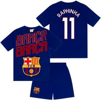 FC Barcelona детска пижама Short Raphinha