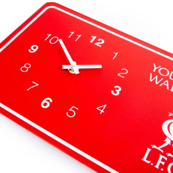 Liverpool FC стенен часовник Rectangle