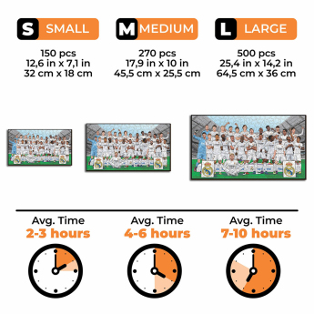 Real Madrid CF дървен пъзел 25/26 Team 500 pcs