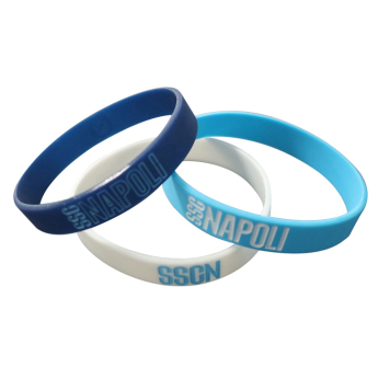 SSC Napoli гумена гривна 3pack Silicone
