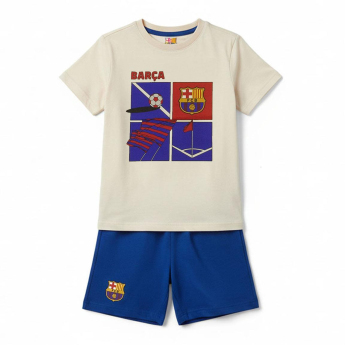 FC Barcelona детска пижама Short beige