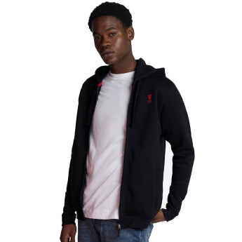 Liverpool FC мъжки суитшърт с качулка zip thru black