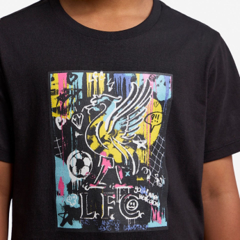 Liverpool FC детска тениска Graffiti black