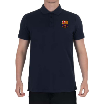 FC Barcelona мъжка поло тениска Crest navy