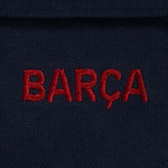 FC Barcelona мъжка поло тениска Crest navy