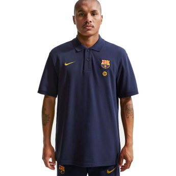 FC Barcelona мъжка поло тениска Club Crest navy