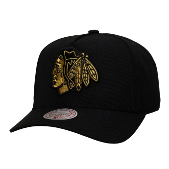 Chicago Blackhawks баскетболна шапка с козирка NHL Black and Gold Pro Snapback