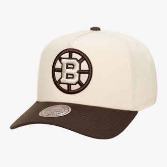 Boston Bruins баскетболна шапка с козирка NHL Brown and Cream Pro Snapback