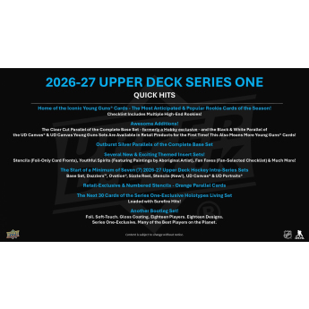 NHL продукти хокей карти NHL 2026-27 Series 1 Hockey TIN Box