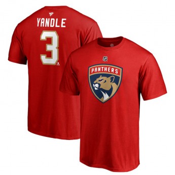 Florida Panthers мъжка тениска red #3 Keith Yandle Stack Logo Name & Number