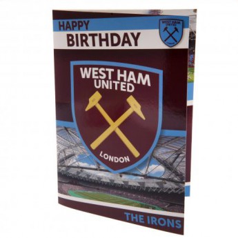 West Ham United картичка за рожден ден Musical Birthday Card