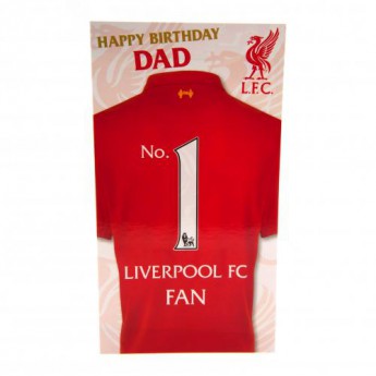 Liverpool FC картичка за рожден ден Birthday Card Dad