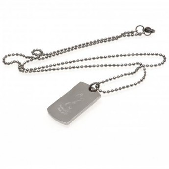 Tottenham Hotspur колие с висулка куче Engraved Dog Tag & Chain
