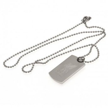 Liverpool FC колие с висулка куче Engraved Dog Tag & Chain LB