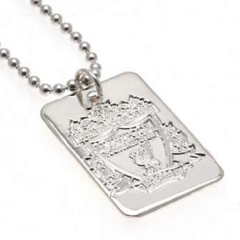 Liverpool FC колие с висулка куче Silver Plated Dog Tag & Chain