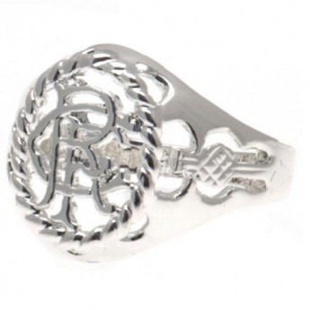 Rangers FC пръстен Silver Plated Crest Ring Large