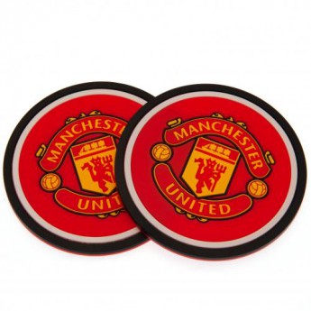 Manchester United комплект подложки за чаши 2pk Coaster Set