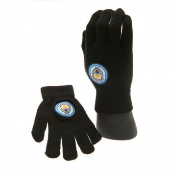Manchester City детски ръкавици Knitted Gloves Junior