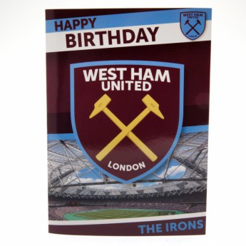 West Ham United картичка за рожден ден Musical Birthday Card