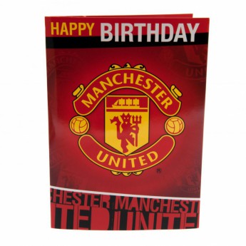 Manchester United картичка за рожден ден Musical Birthday Card